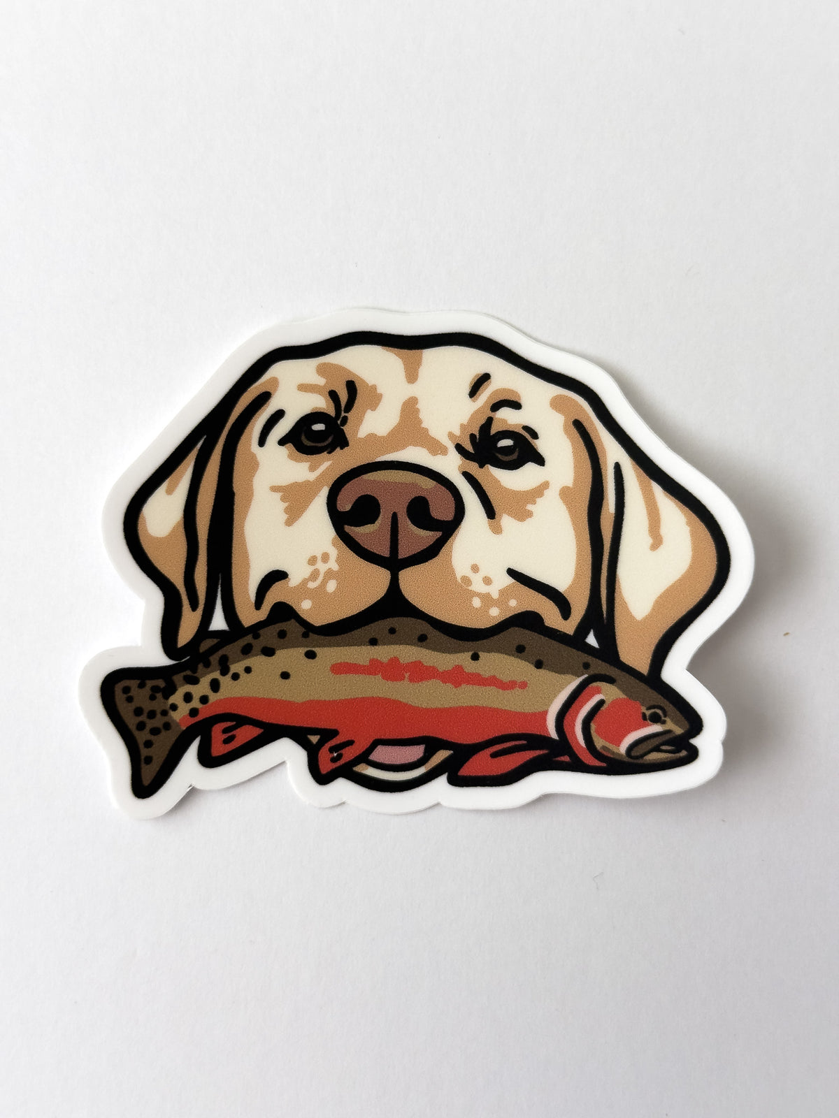 Yellow Lab + Cutthroat Trout Sticker